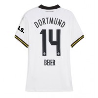 Camisa de Futebol Borussia Dortmund Maximilian Beier #14 Equipamento Alternativo Mulheres 2024-25 Manga Curta